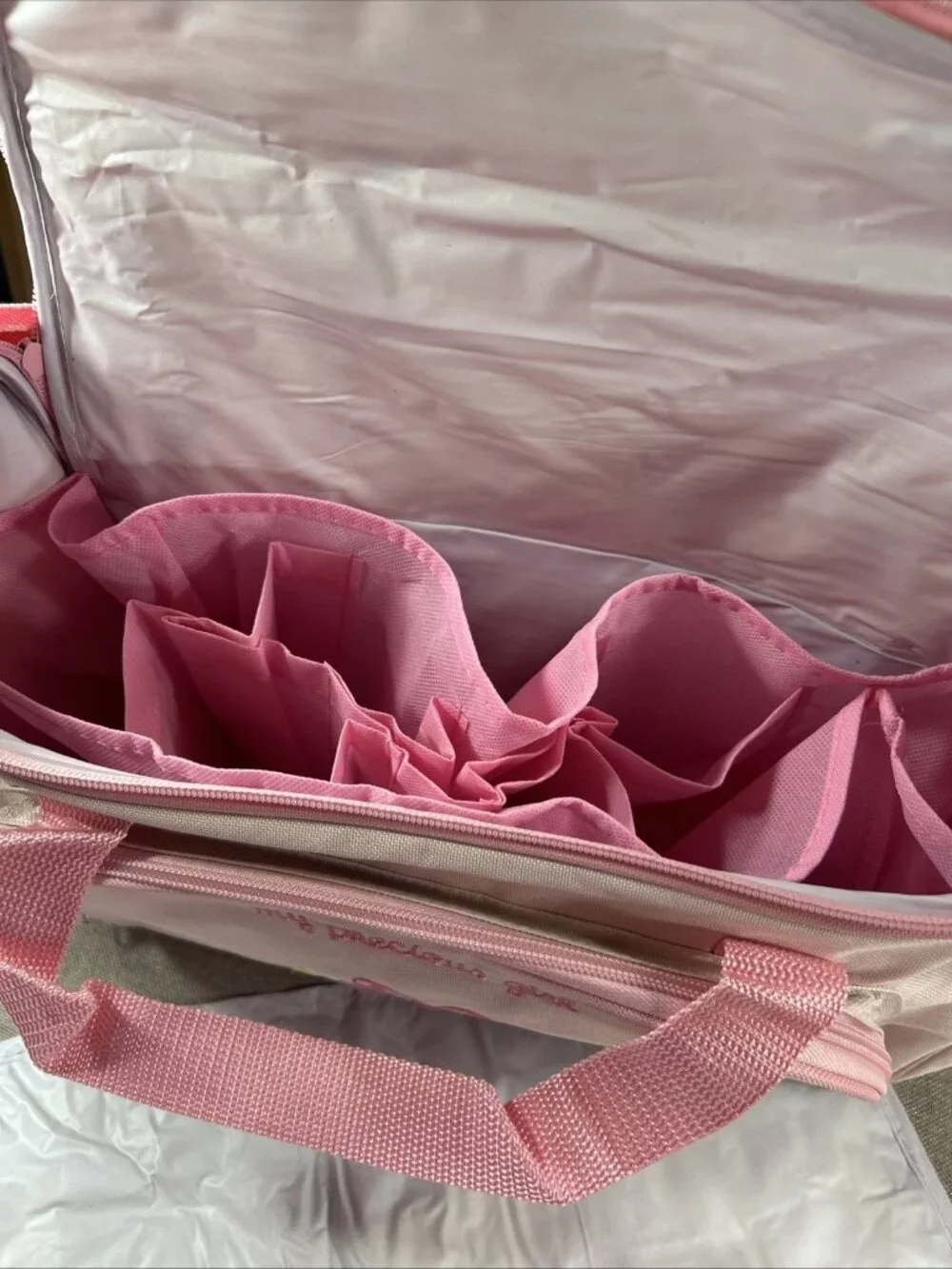 4 Pc Baby Nappy Diaper Bag Set Mother nursing lot my Precious Girl Pink Ladybug